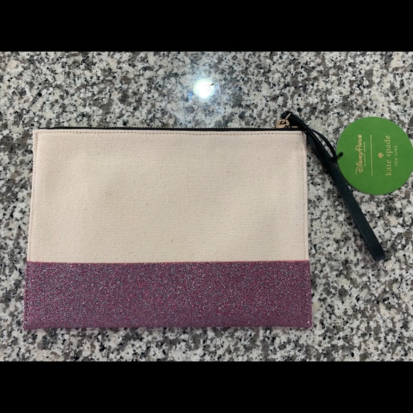 Kate Spade Disney Edition Glitter Tinkerbell clutc - Picture 2 of 8